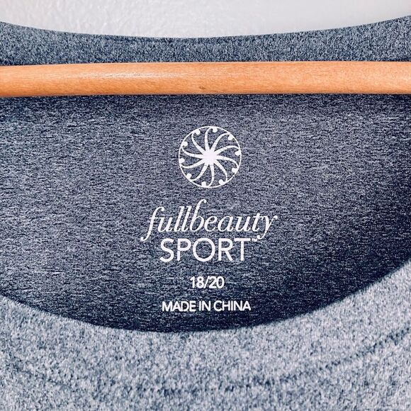 Fullbeauty Gray Sport Blouson Mini Dress with Cap Sleeve Women Plus Size 18 - Picture 3 of 9